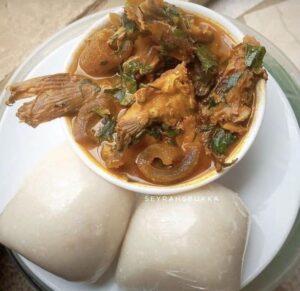 Fufu and Ogbono Soup